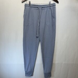 Alfani Intimates Blue Waffle Knit Jogger Loungewear Pants Size M